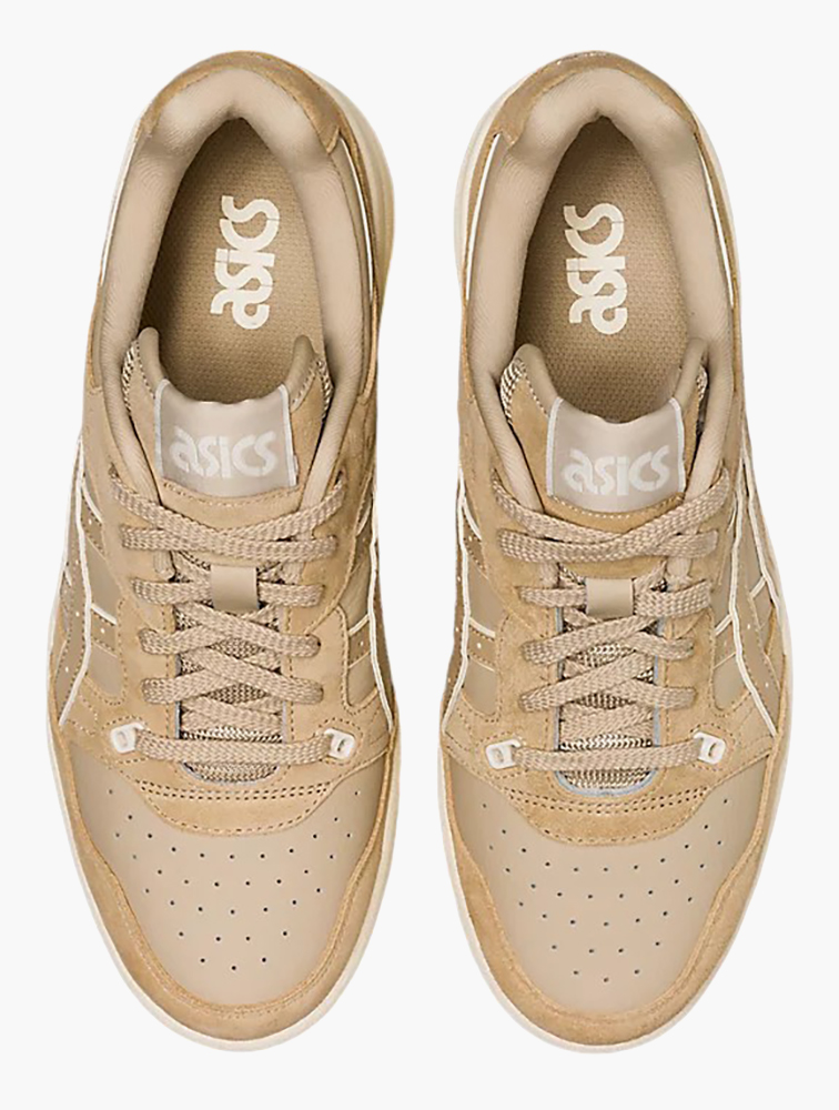 MyRunway | Shop Asics Feather Grey Ex89 Lace-Up Leather Sneakers